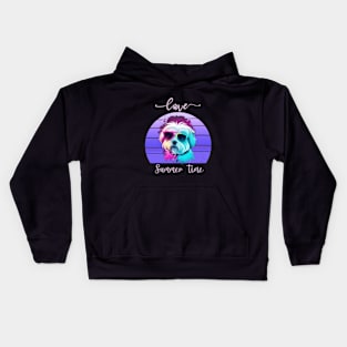 Cool Maltese Sunglasses Love Summer Time Kids Hoodie